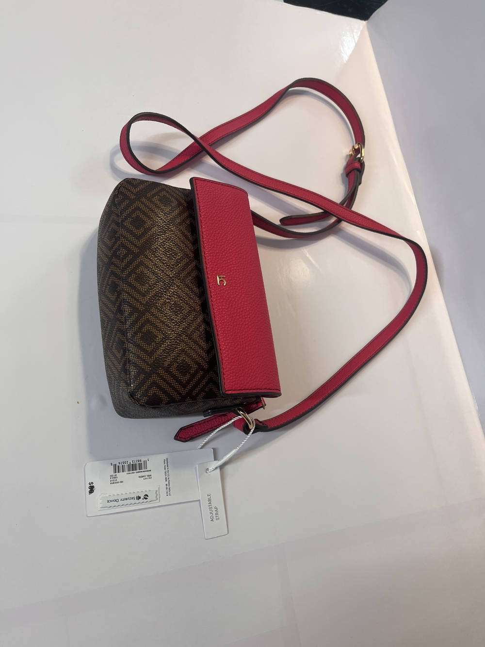 Liz Claiborne Pink and Brown Crossbody Bag